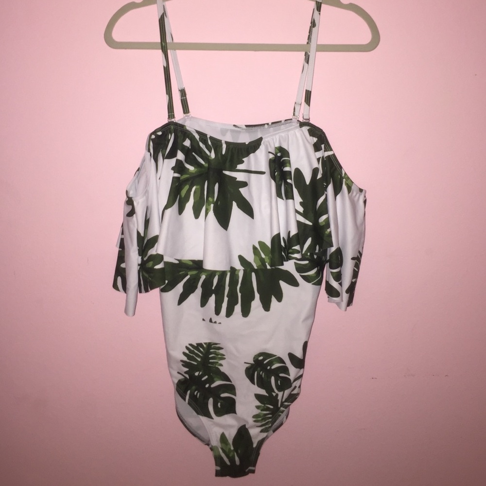 BNWT palm leaf one piece swimsuit